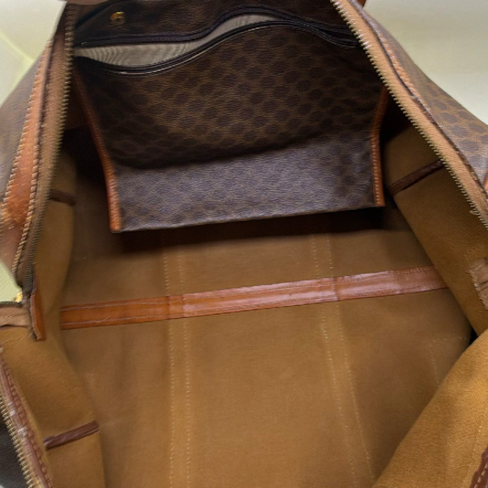 Celine Boston Bag Brown Macadam Canvas Duffle Bag - Picture 7 of 8